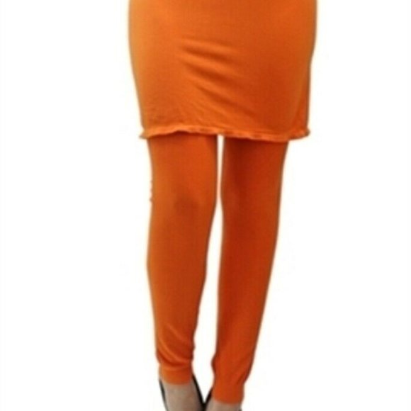 Legging Skirt Ribbed Waist  Ankle Opaque Skegging Tights OS - Picture 14 of 15